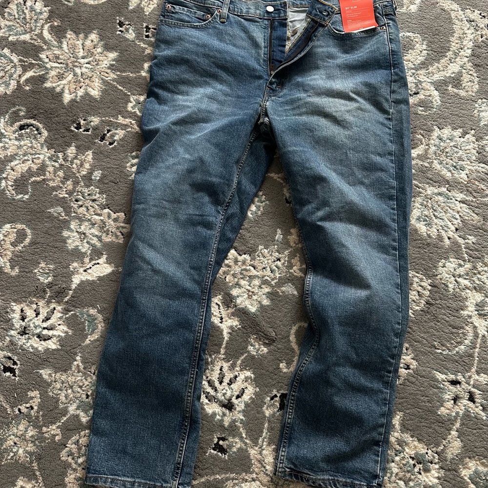Levi's Blue Slim Jeans with Natural Fading